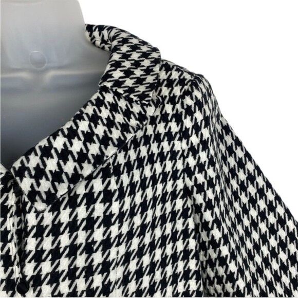 Metrostyle Black & White Houndstooth Cropped Jacket Sz 12 - Picture 8 of 12